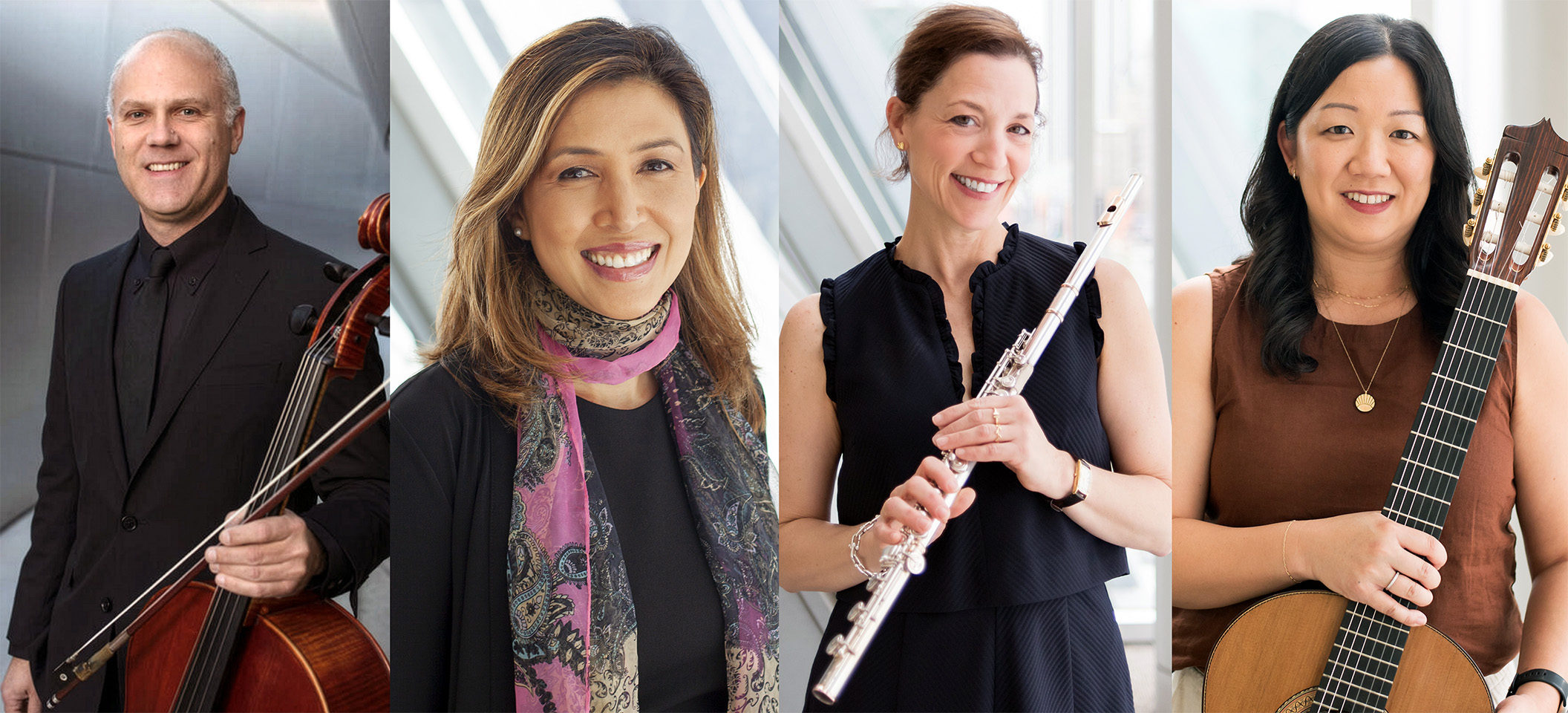 Faculty Recital: Connie Sheu, Guitar; Nita Baxani, Soprano; Jason Lippman, Cello; and Keren Schweitzer, Flute